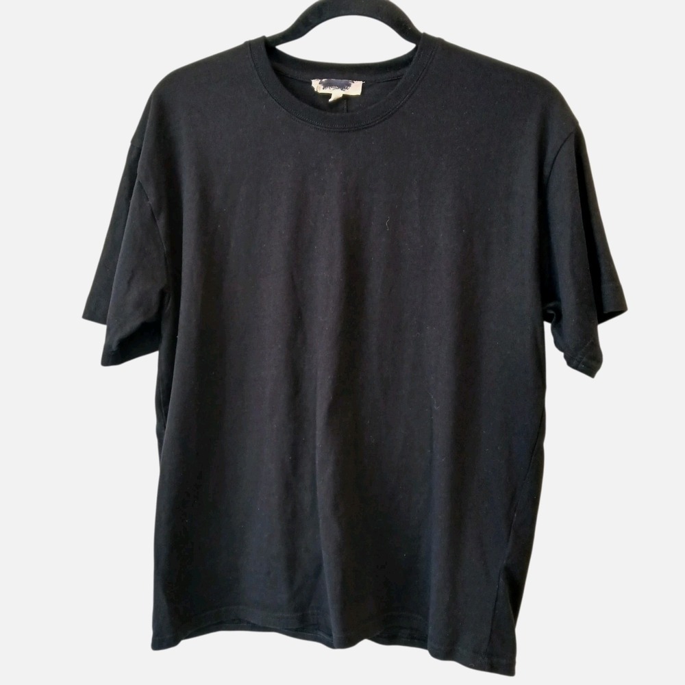 Madewell Cotton Relaxed Oversized Tee Size XS Jet Black NEW #NS162 Retail $52